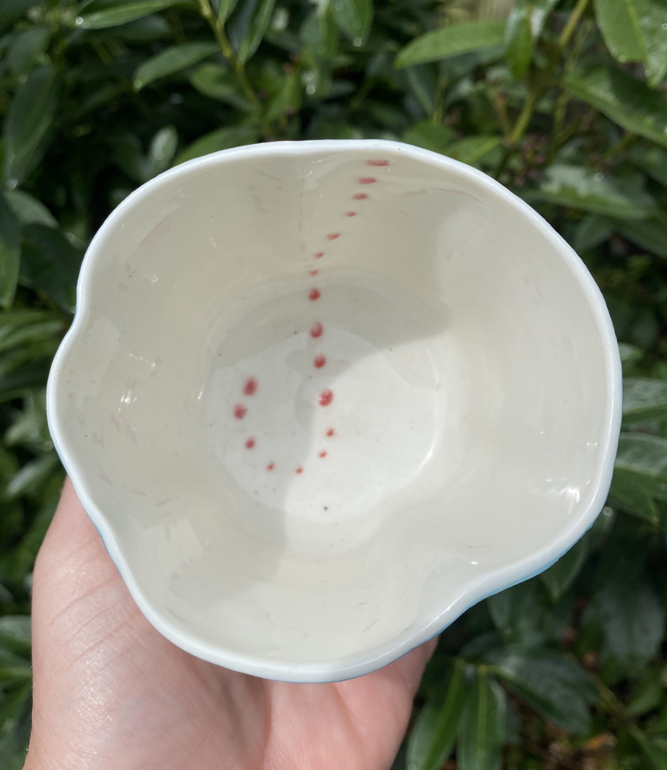 Porcelænskop blå med skraveringer 8746 - Billede 3